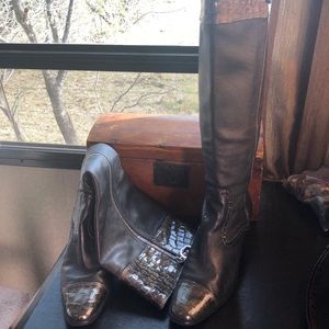 Brighton tall pewter crock torch boot